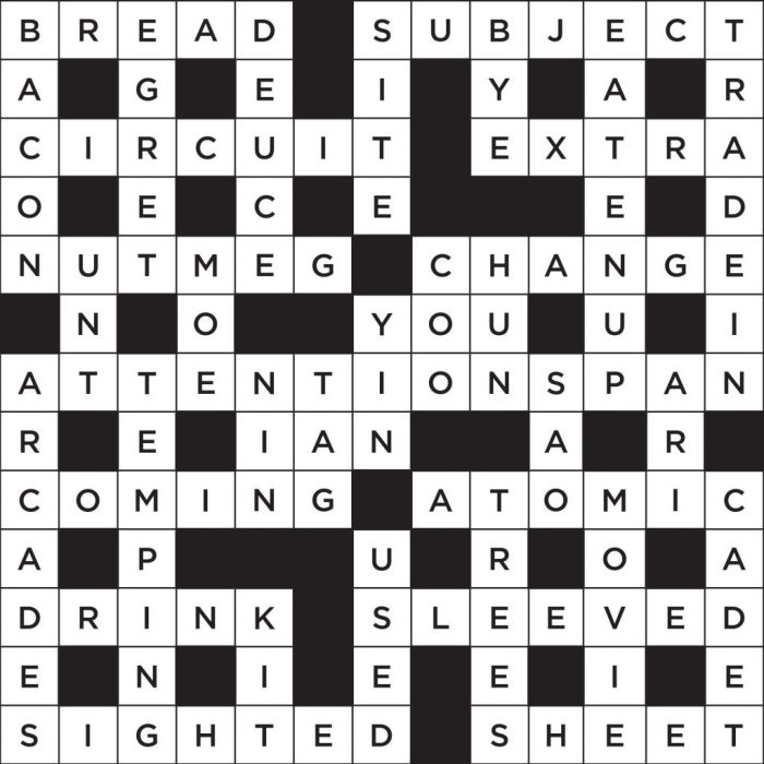 Crucigrama crossword puzzle answer key