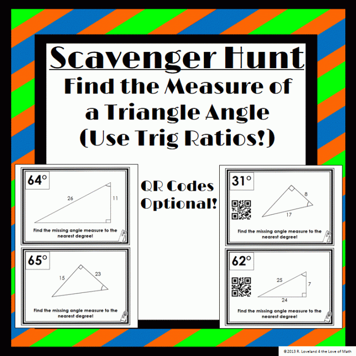 Similar triangles scavenger hunt answer key