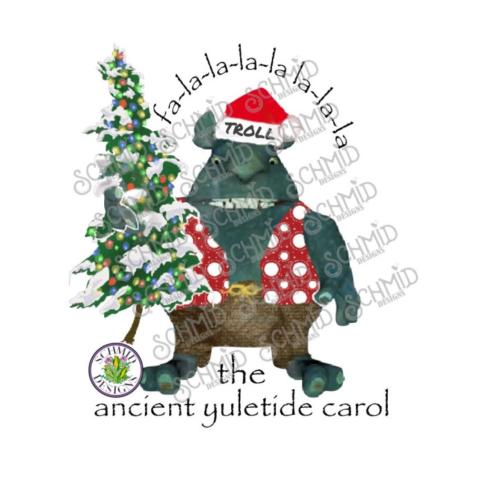 Troll the ancient yuletide carol lyrics