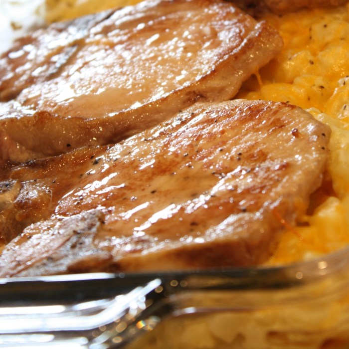 Pork chop and hashbrown casserole